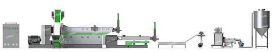ABS parallelle tweelingschroefextruder die lijn 75/140mm pelletiseren schroefdia. 110kw/22kw macht